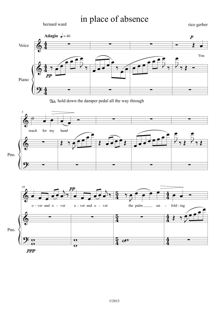 In Place of Absence Voice scores gallery preview page 1