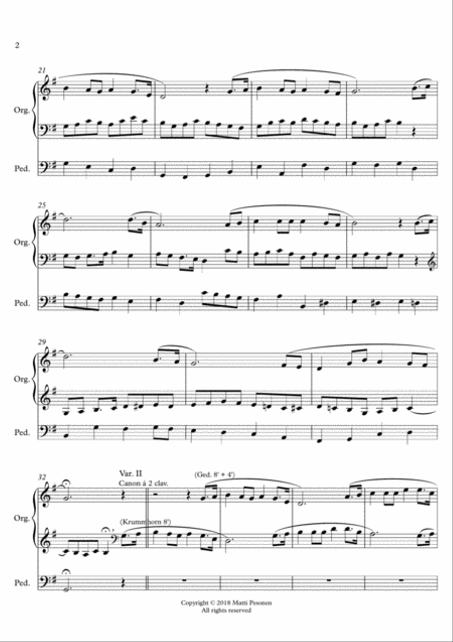 In the Sweet By and By - Partita for Organ Organ Solo scores gallery preview page 4