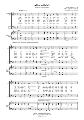 "Abide with Me"/"Eventide" (Monk) - Choir (SATB) and Piano/Organ