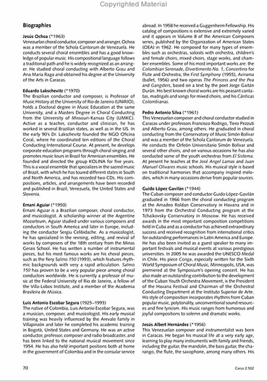 Makumbebe II. Latin American Choral Repertoire. Carmina mundi. Music + CD Choir scores gallery preview page 70
