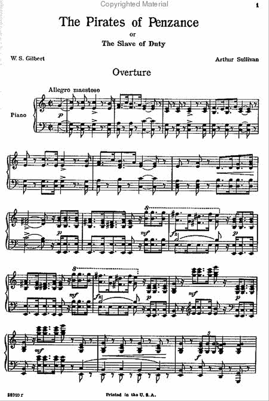 The Pirates of Penzance Voice scores gallery preview page 2