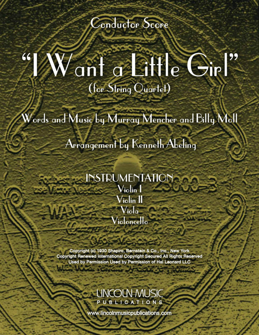 I Want A Little Girl String Quartet scores gallery preview page 1