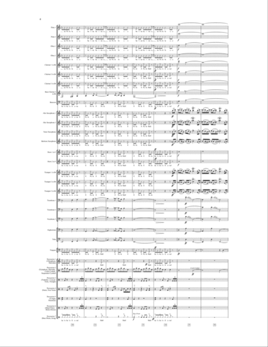 In The Name Of Pele (for Symphonic Band) Concert Band scores gallery preview page 4