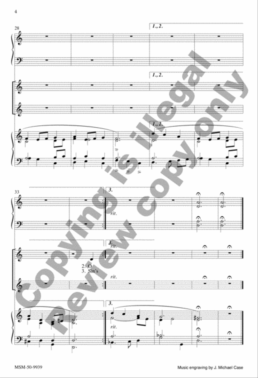 O Savior, Rend the Heavens Wide 2-Part scores gallery preview page 5