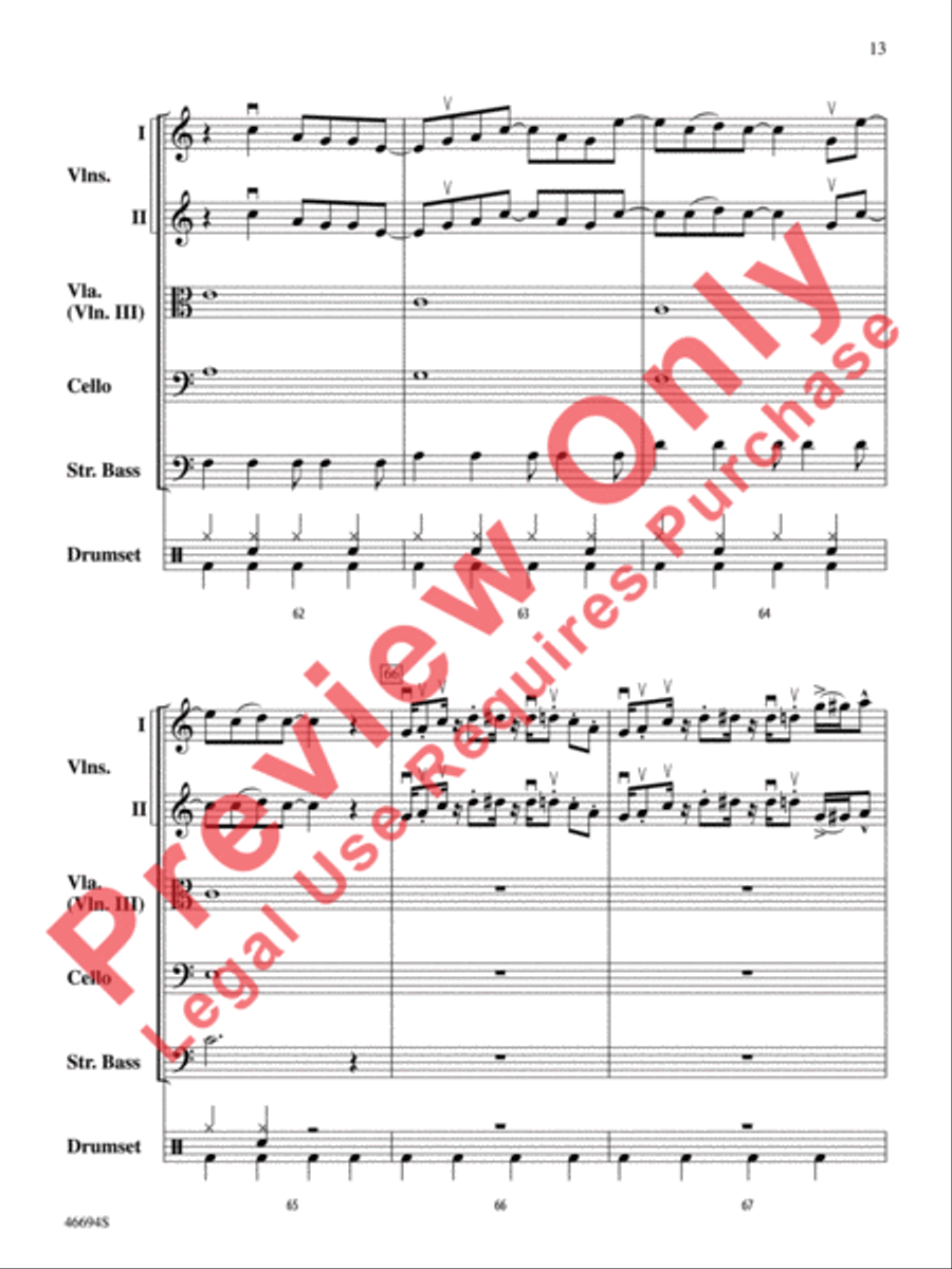 The LEGO Ninjago Movie: Selections from the Motion Picture Soundtrack String Orchestra scores gallery preview page 14