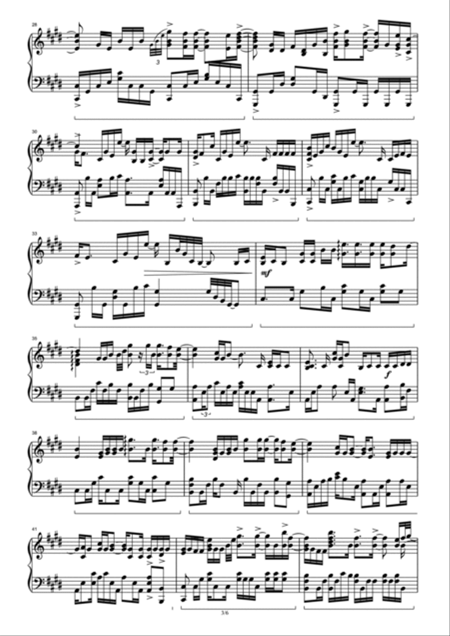 Dehors Piano Solo scores gallery preview page 3