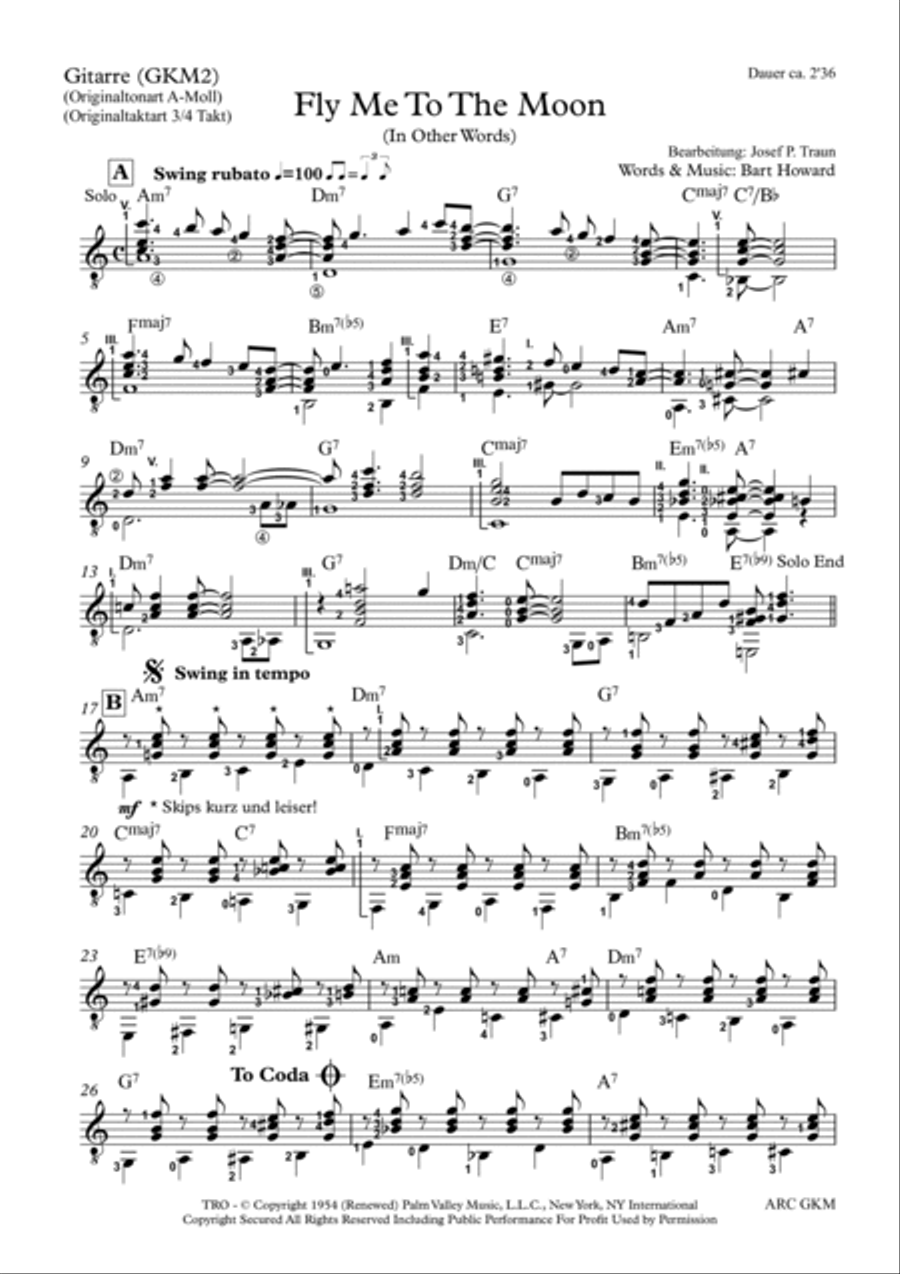 Fly Me To The Moon (In Other Words) Flute scores gallery preview page 6