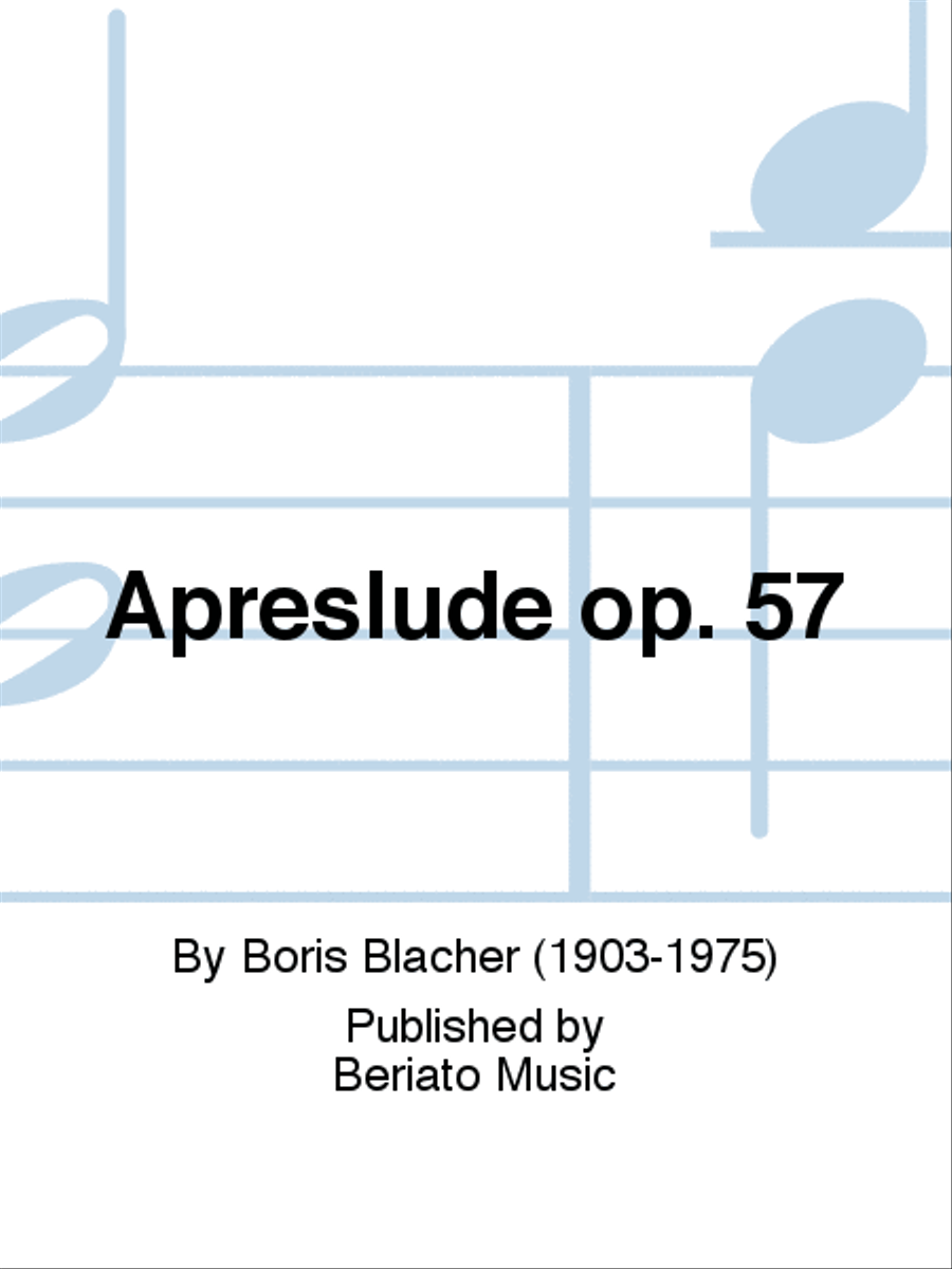 Aprèslude op. 57 Aprèslude op. 57 Medium Voice scores gallery preview page 1