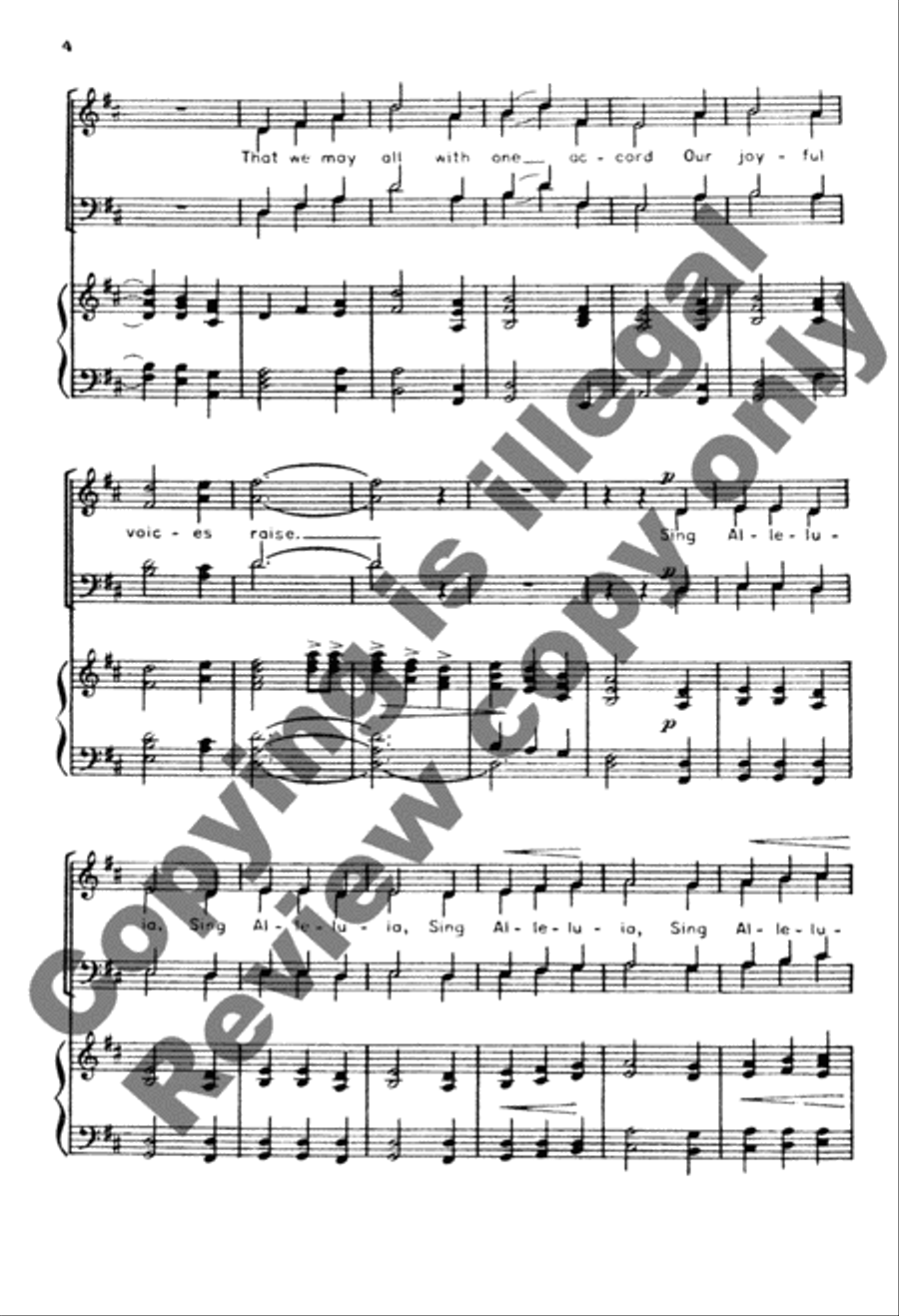 Now Let Us All Praise God and Sing 4-Part scores gallery preview page 3
