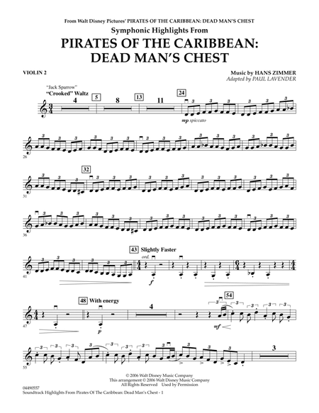Soundtrack Highlights from Pirates Of The Caribbean: Dead Man's Chest - Violin 2