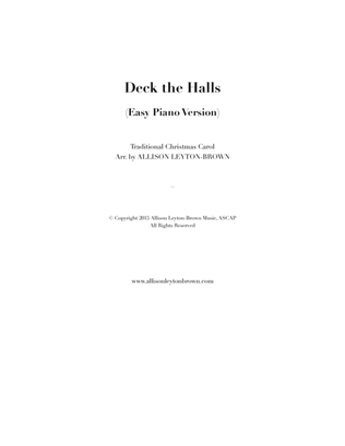 Deck the Halls - Beautiful Easy Piano Version