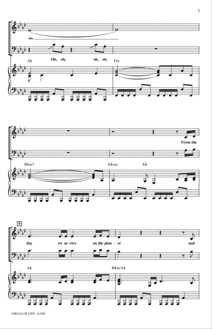 Circle Of Life (from The Lion King) (arr. Keith Christopher) 4-Part scores gallery preview page 2
