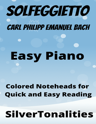 Solfeggietto Easy Piano Sheet Music with Colored Notation