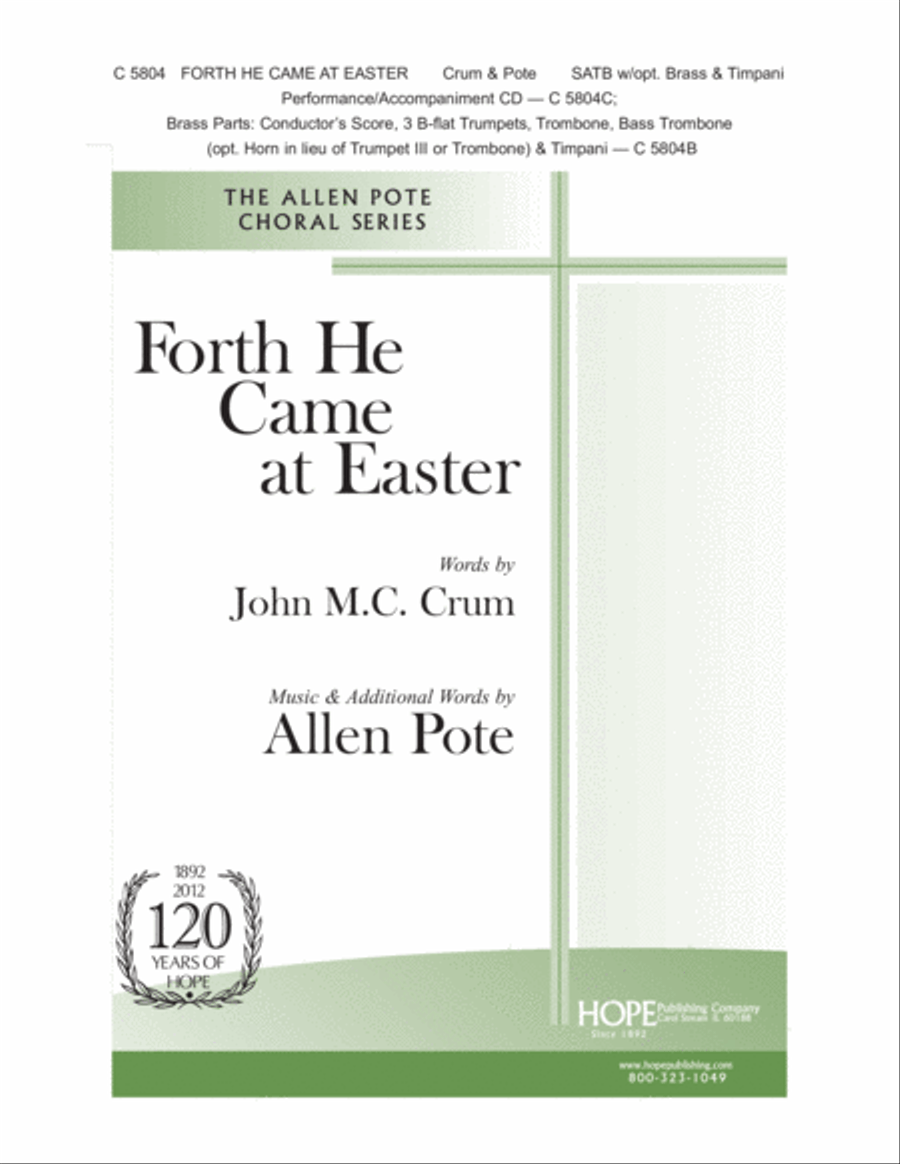 Forth He Came at Easter Choir scores gallery preview page 1