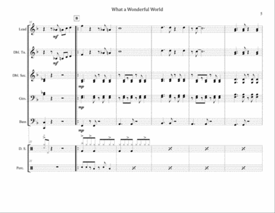 What A Wonderful World Steel Drum Band scores gallery preview page 5
