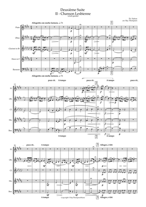 Dubois: Deuxième Suite pour Instruments à vent (2nd Suite-Winds) II.Chanson Lesbienne - wind quintet