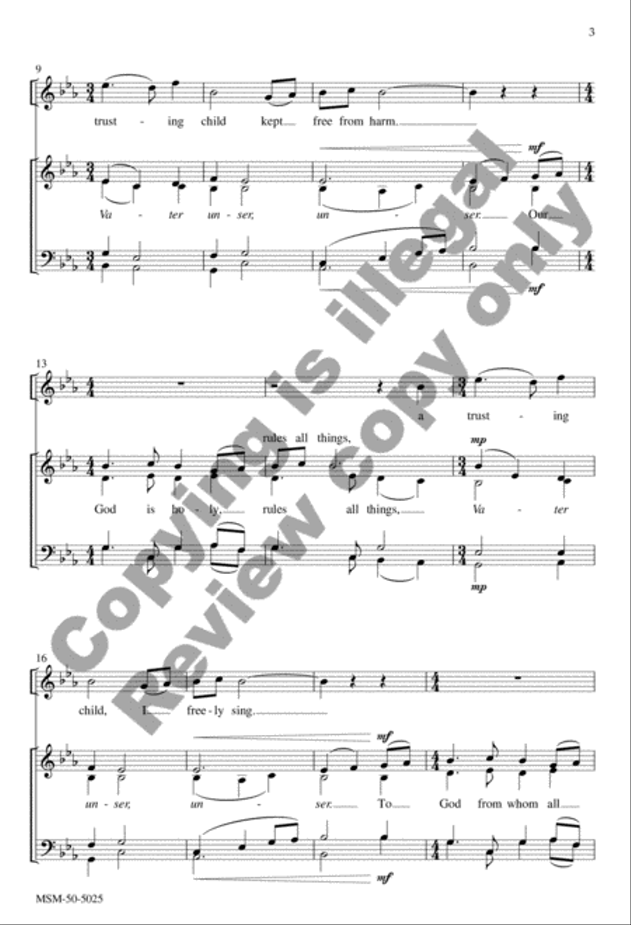 I Rest within God's Gentle Arms (Vater unser) 4-Part scores gallery preview page 3