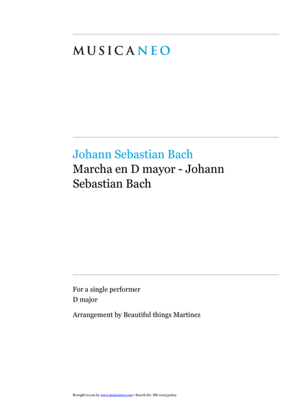 Marcha en D mayor-Johann Sebastian Bach