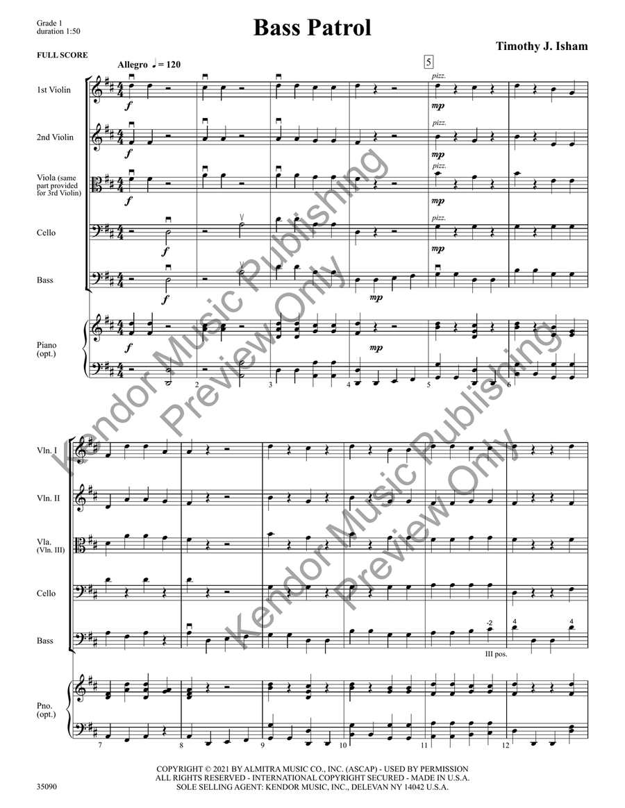 Bass Patrol (Score) Bass Patrol (Score) String Orchestra scores gallery preview page 4