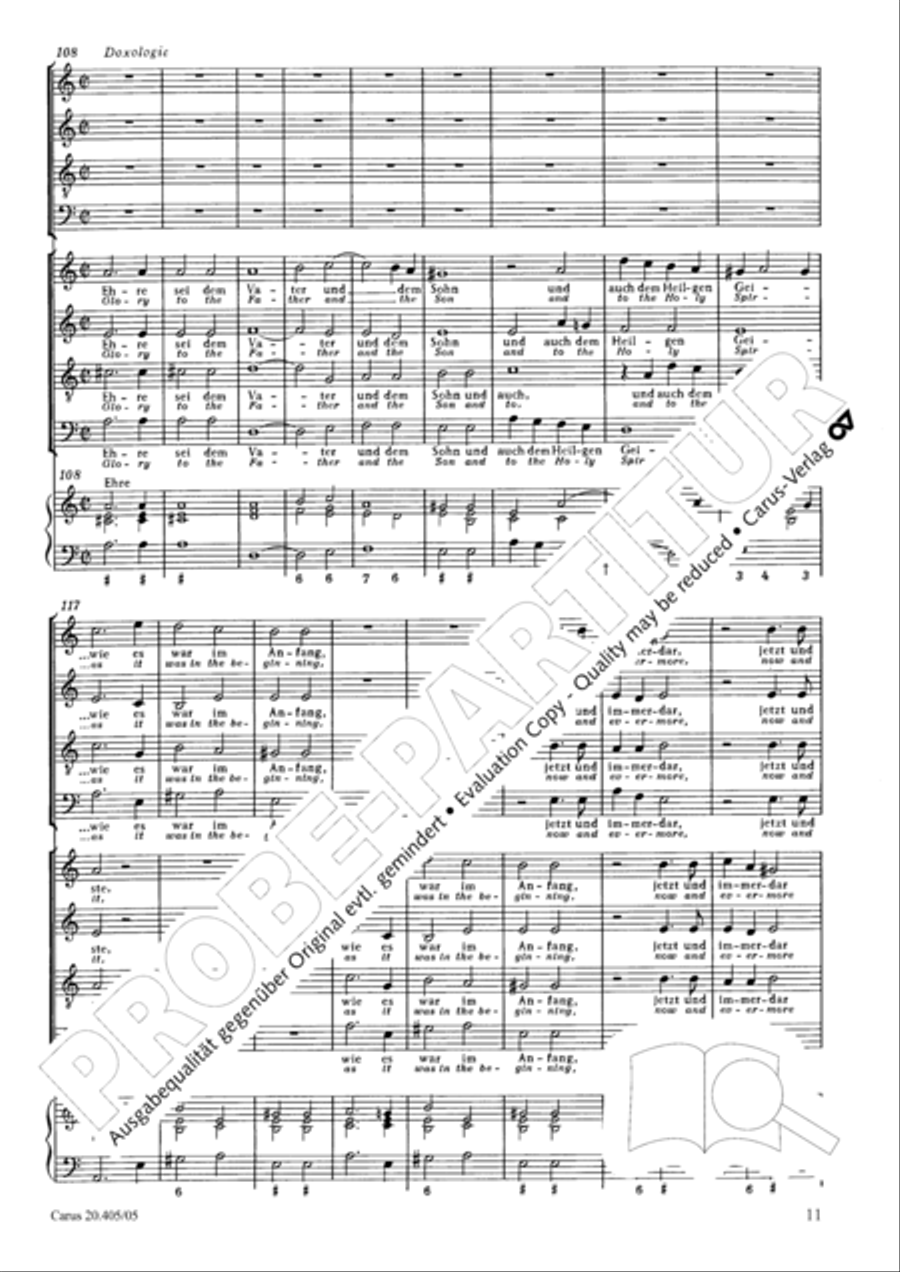 O Lord, rebuke me not in thy wrath (Ach Herr, straf mich nicht in deinem Zorn) 4-Part scores gallery preview page 12