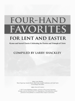 Book cover for Four-Hand Favorites for Lent and Easter