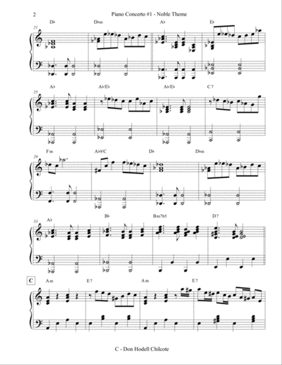 Piano Concerto #1 - Noble Theme Jazz Ensemble scores gallery preview page 3