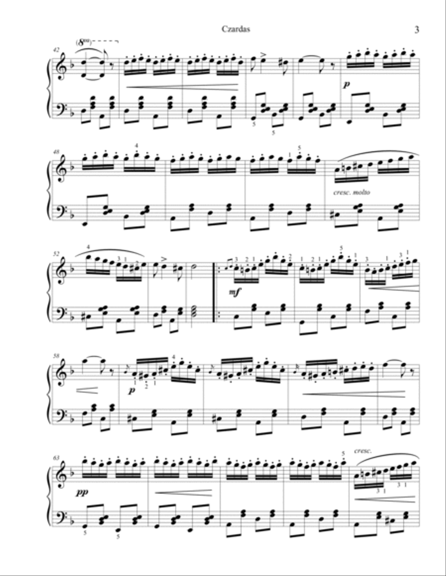 Czardas - Piano Solo Piano Solo scores gallery preview page 3