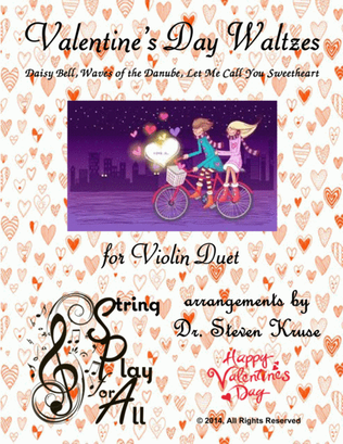 Book cover for Valentine's Day Waltzes for Two Violins