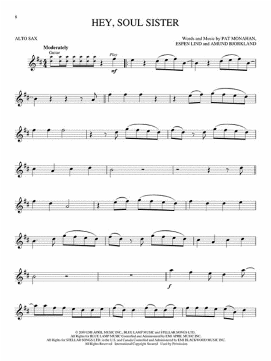 Popular Hits Popular Hits Alto Saxophone scores gallery preview page 3