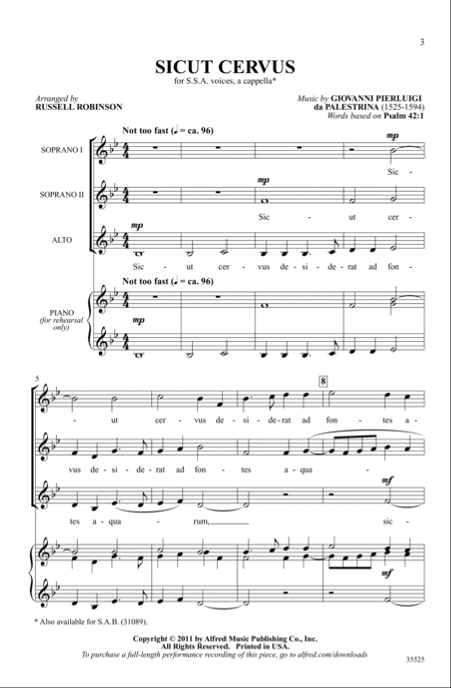 Sicut Cervus SSA scores gallery preview page 2