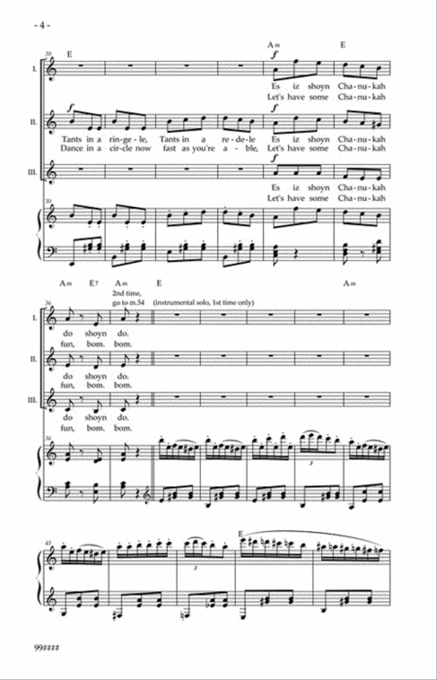 Drey Zikh, Dreydele 3-Part scores gallery preview page 3