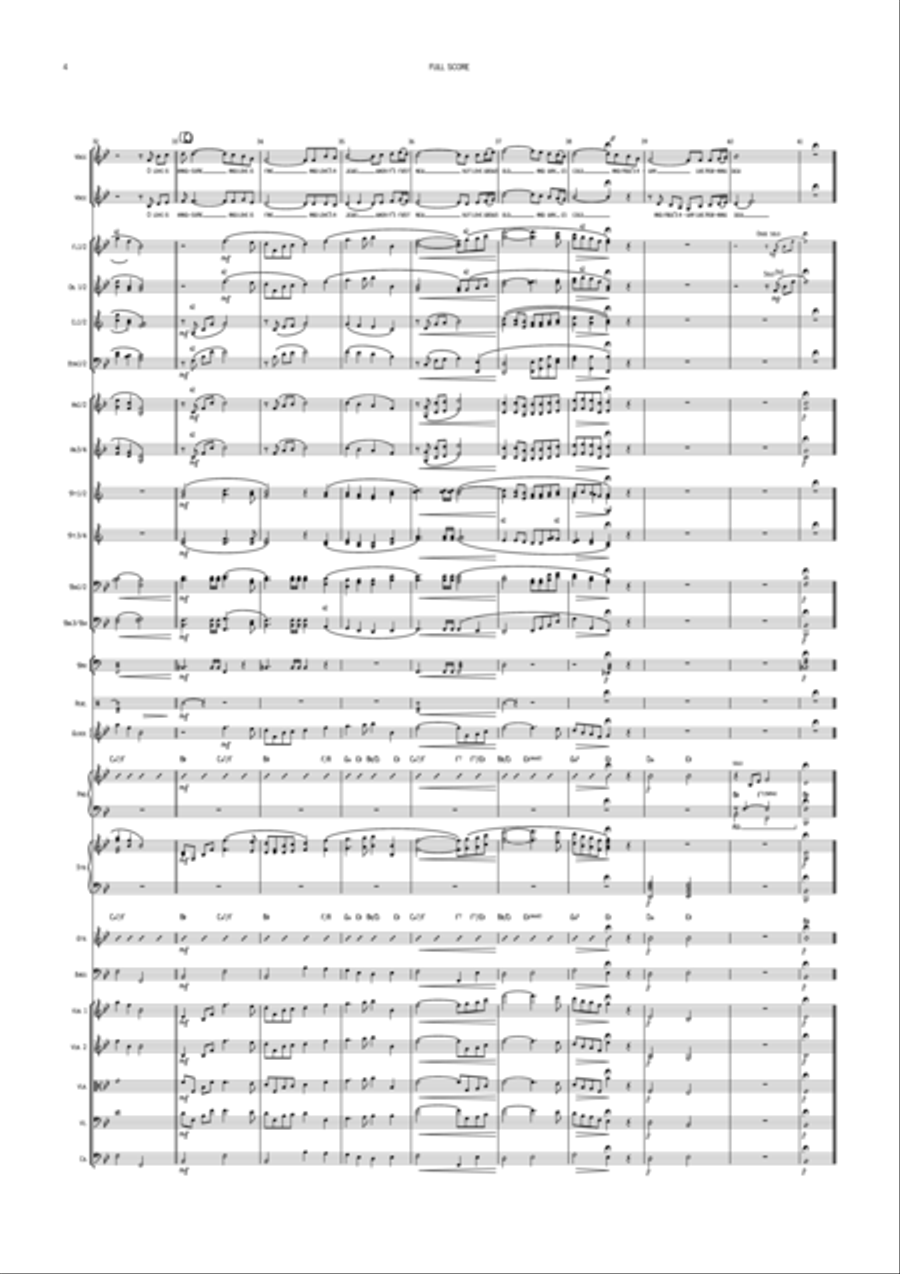 The Water is Wide Vocal Duet or Vocal Solo with Pops Orchestra Full Orchestra scores gallery preview page 4