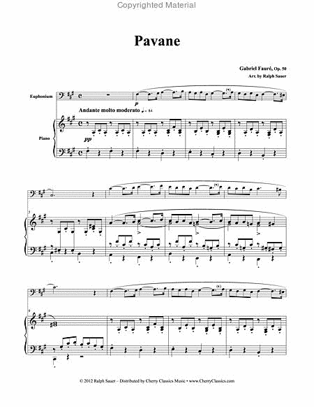 Pavane, Op. 50 for Euphonium and Piano