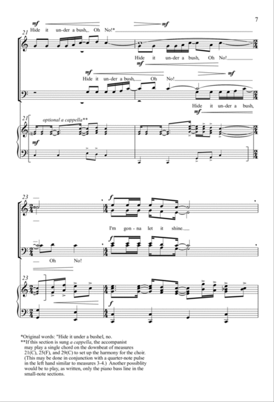 This Little Light Of Mine 4-Part scores gallery preview page 5