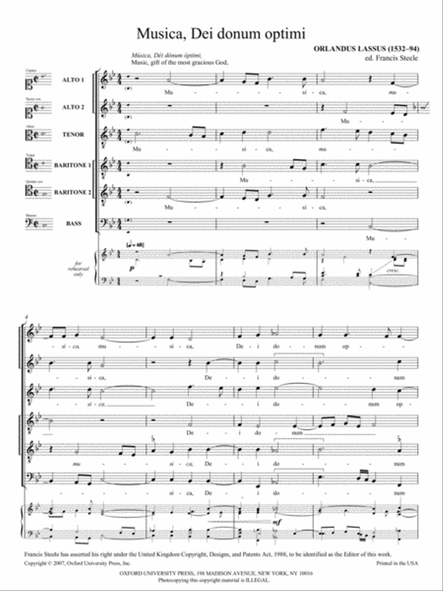 Musica, Dei donum optimi A Cappella scores gallery preview page 2