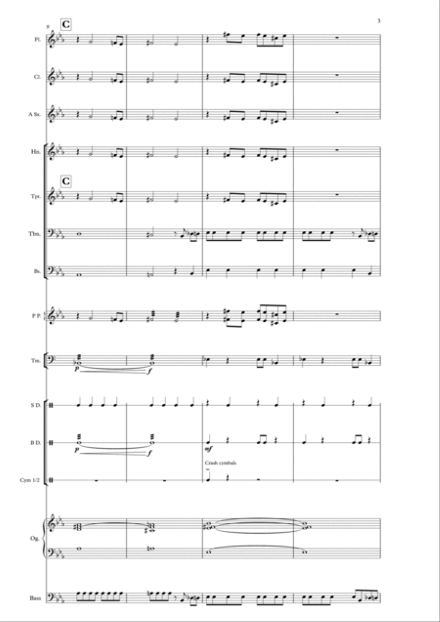 Smoke On The Water Concert Band scores gallery preview page 3