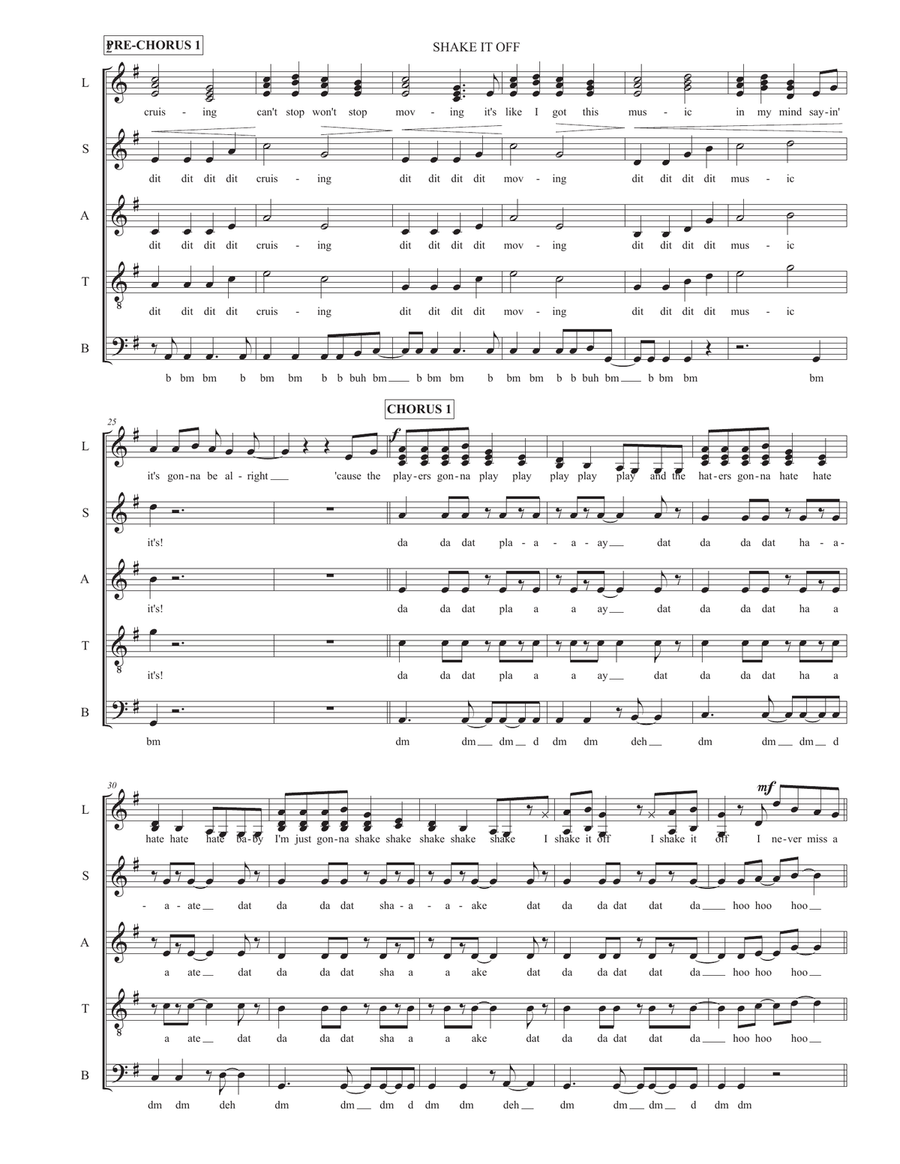 Shake It Off 4-Part scores gallery preview page 2