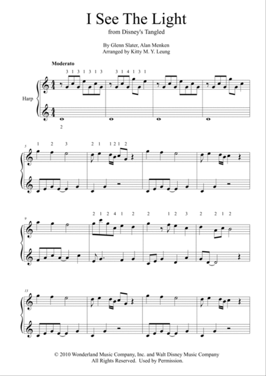 I See The Light I See The Light Harp scores gallery preview page 3