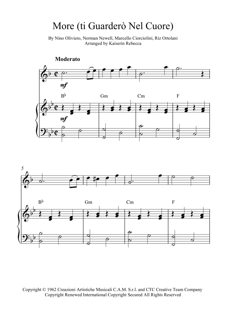 More (ti Guarderò Nel Cuore) English Horn scores gallery preview page 1