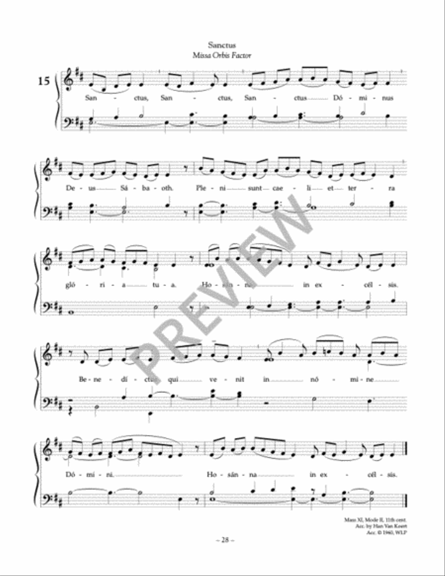 Latin Gregorian Chant Mass Accompaniment Mass scores gallery preview page 22