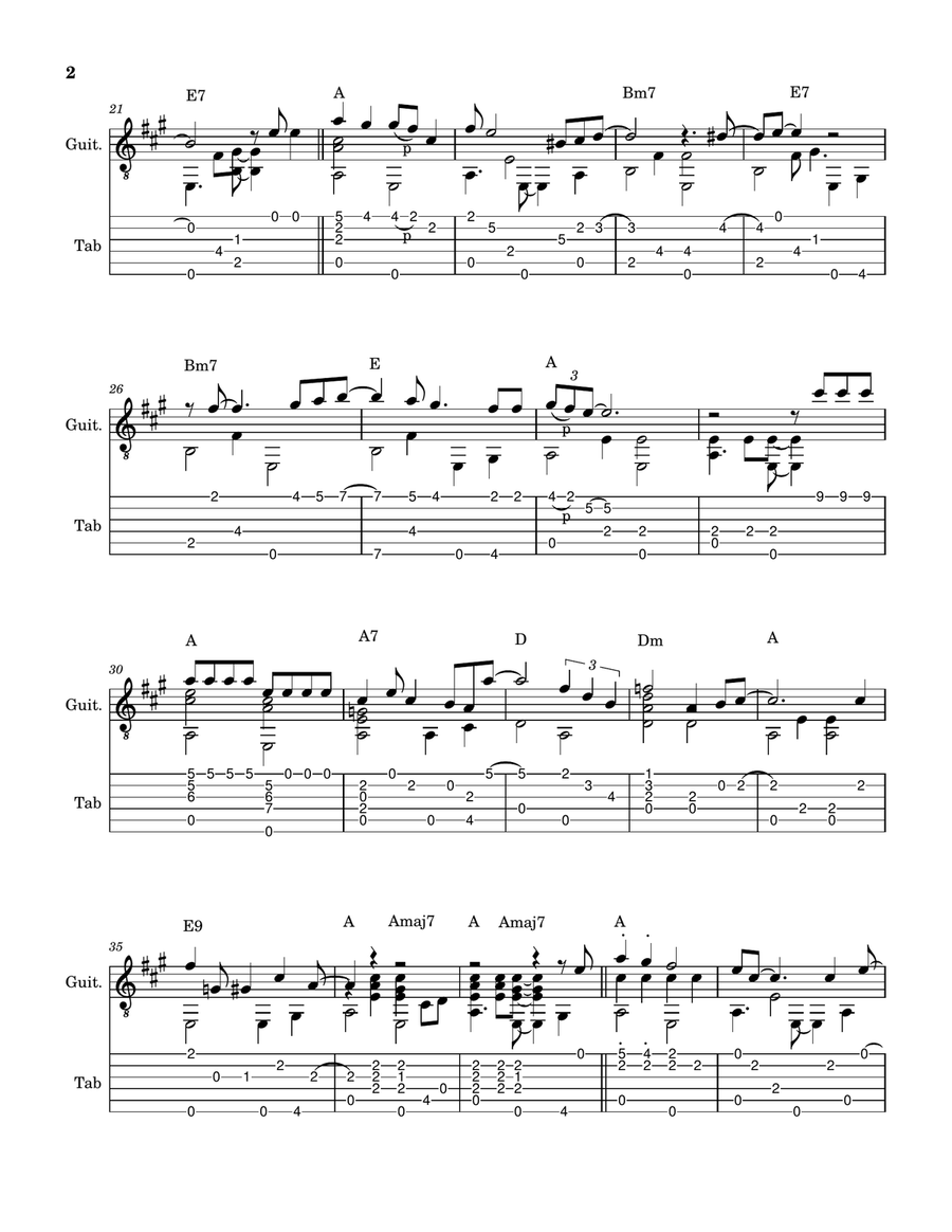 White Christmas Acoustic Guitar scores gallery preview page 2