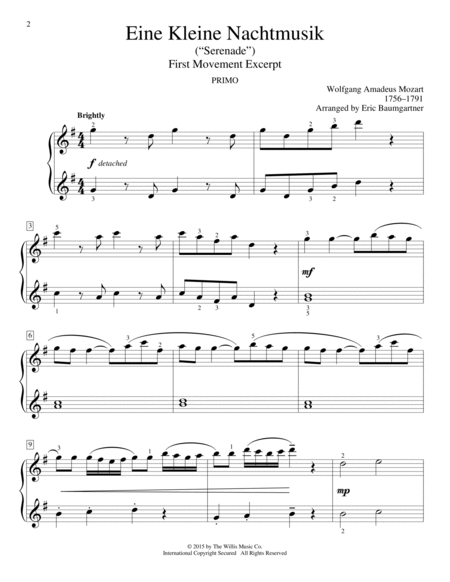 Eine Kleine Nachtmusik ("Serenade"), First Movement Excerpt