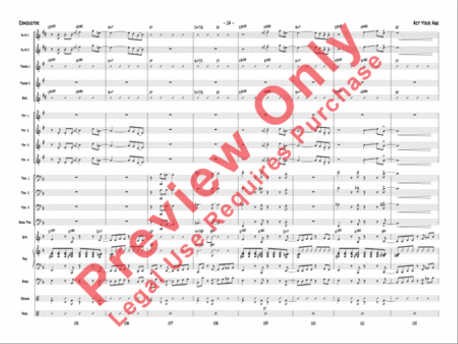 Act Your Age Jazz Ensemble scores gallery preview page 17