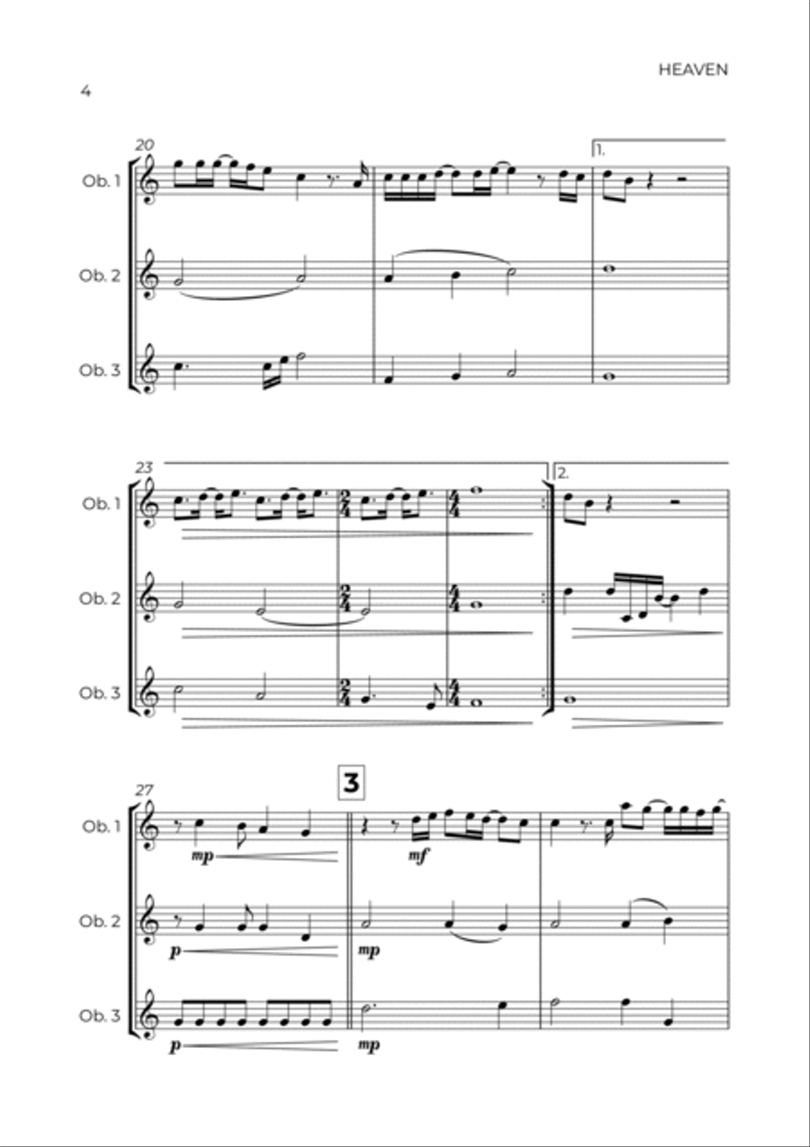 Heaven Woodwind Trio scores gallery preview page 4