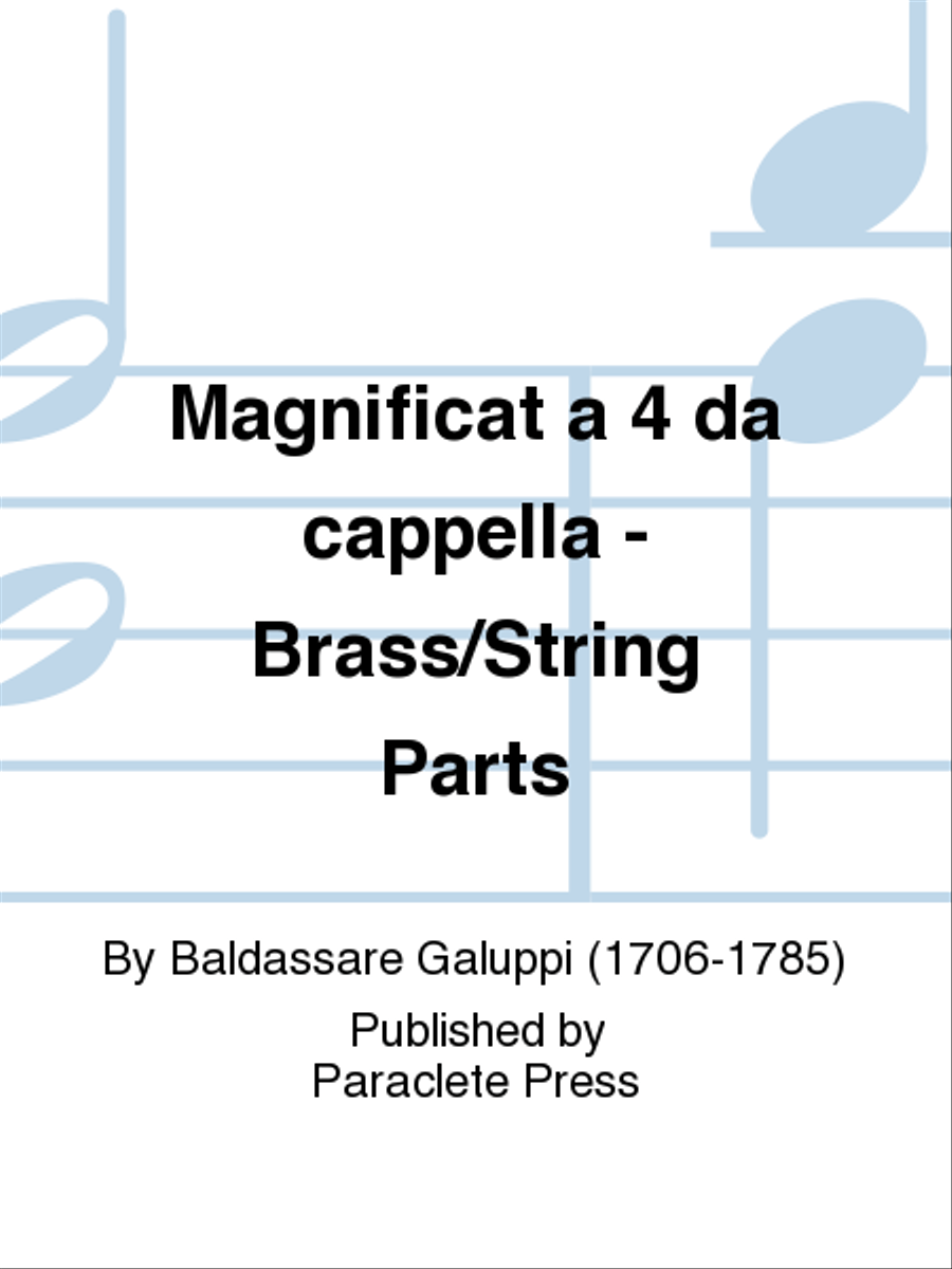 Magnificat a 4 da cappella - Brass/String Parts 4-Part scores gallery preview page 1