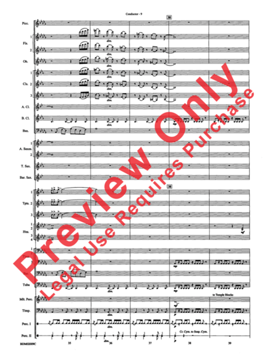 Thine Alabaster Cities Gleam (A Message of Hope for America) Concert Band scores gallery preview page 11