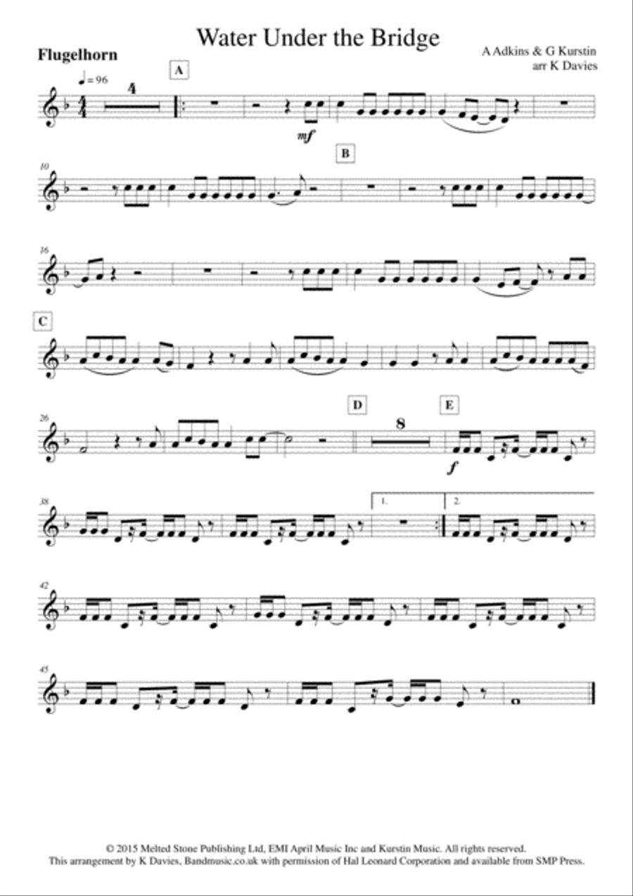 Water Under The Bridge Small Ensemble scores gallery preview page 3