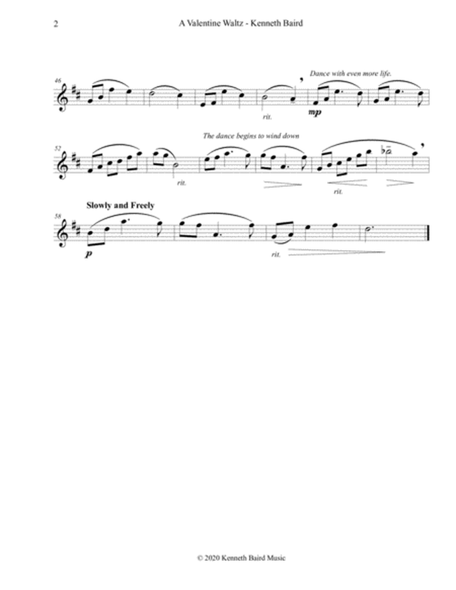 A Valentine Waltz for flute and piano image number null