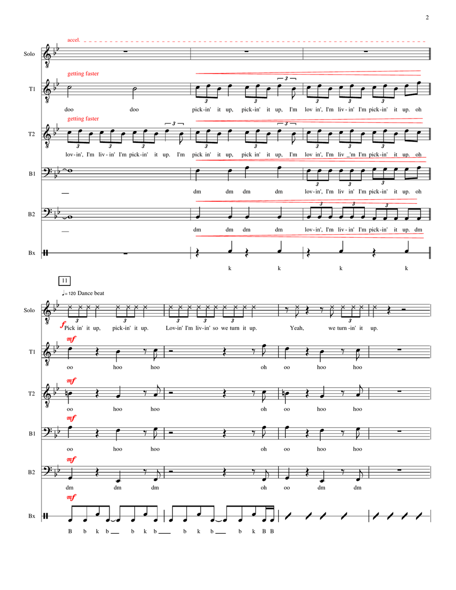 No Tears Left To Cry TTBB scores gallery preview page 2