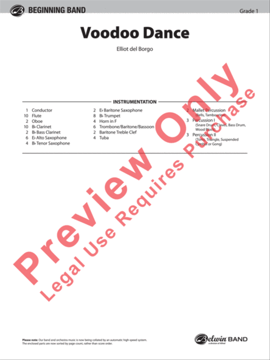 Voodoo Dance Concert Band scores gallery preview page 2